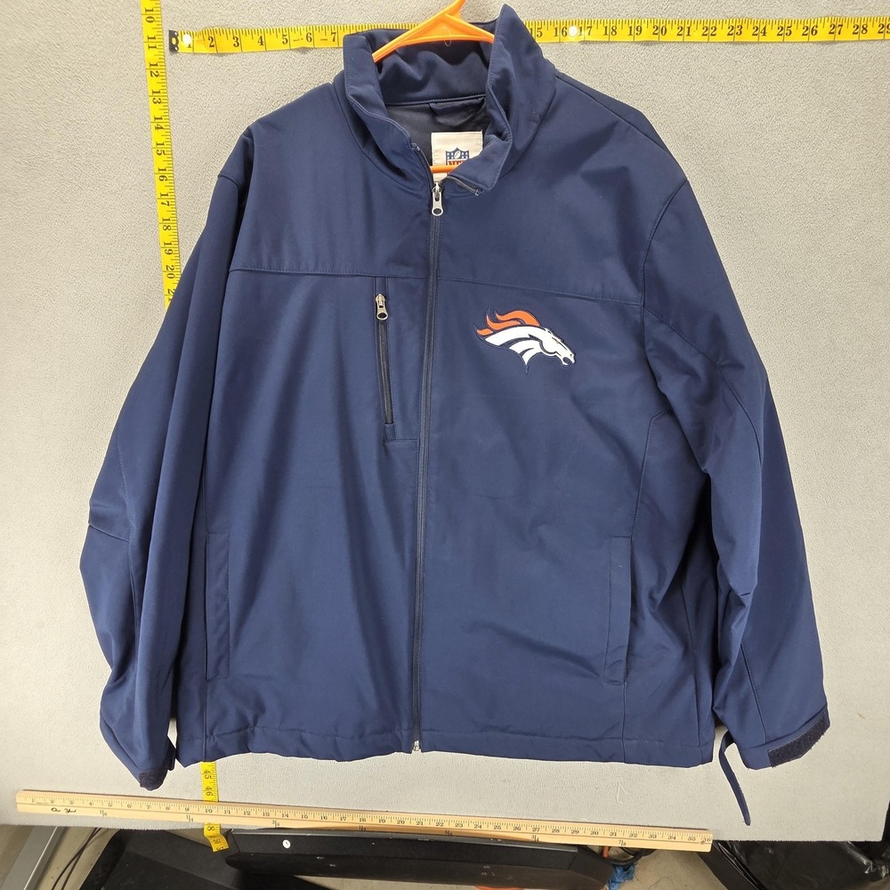 Denver Broncos Jacket Mens XL Navy NFL Football G-III Softshell Zip Up